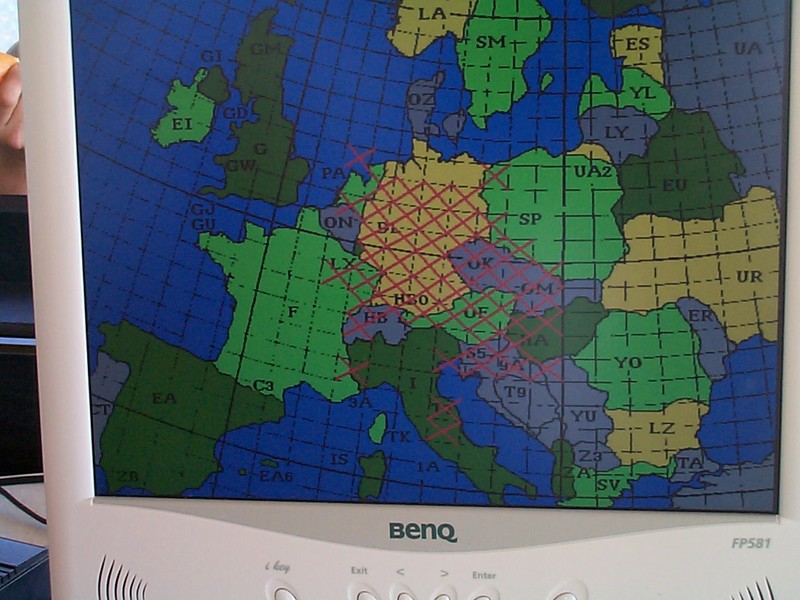 gearbeitete Felder bis etwa 9:00 UTC