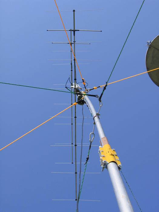 Fast gerade - Antenne und Mast